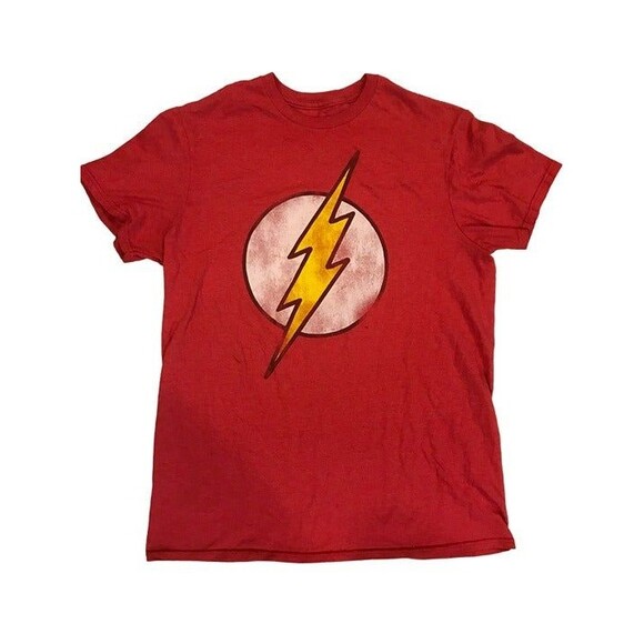 Men's Medium T-Shirt The Flash Red Short Sleeved Crew neck - Picture 1 of 1